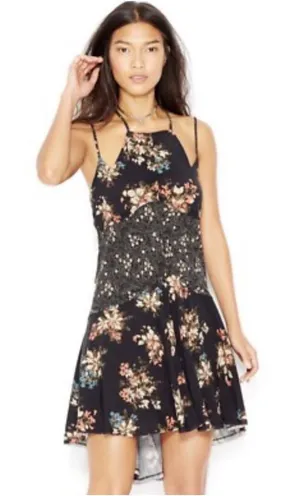 Free People Intimately Crescent Spaghetti Strap Printed Slip Dress NWT thumbnail 1