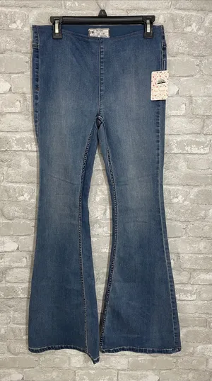 Free People Penny Pull-On Flare Jeans thumbnail 1