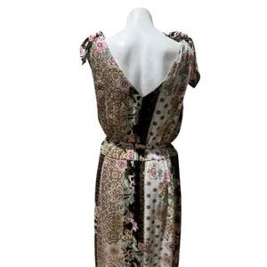 Lane Bryant Plus Size 28 Floral Chiffon Maxi Dress Sleeveless V-Neck thumbnail 6