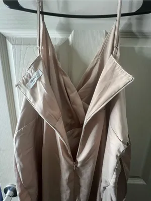 Showpo Wrap Tie Tulip Hem Dress Champagne Size 16 thumbnail 11