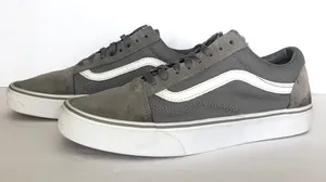 Vans Old Skool Authentic Gray White Suede Canvas Women Shoes 10 thumbnail 1