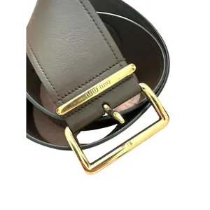 MIU MIU‎ Leather Belt Brown Gold Hardware thumbnail 3