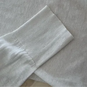 Theory Karenia Sag Harbor‎ Sweater Crewneck Lightweight Linen Blend White Small thumbnail 9