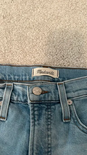 Madewell Blue straight Jean thumbnail 4
