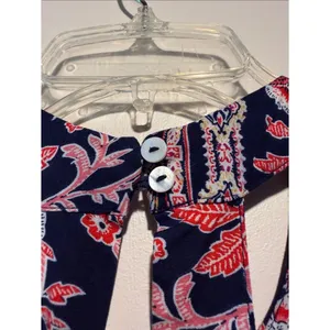 Abel the Label Anthropologie Vienna Halter Floral Maxi Dress Blue Pink Size S thumbnail 7