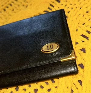 Dunhill Vintage Black Oxford Leather Coin Purse thumbnail 2