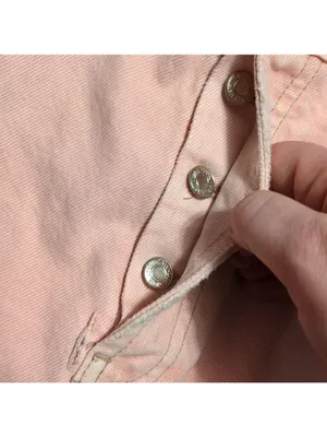 Zara Pink Button Fly Raw Hem Shorts Size 2 thumbnail 4