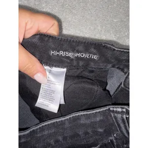 american eagle hi‎ rise shortie black shorts size 12 AEO denim x4 thumbnail 3