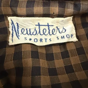 50s Vintage NEUSTETERS Brown and black gingham Shirtwaist dress Small thumbnail 4