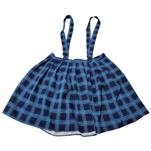 Plaid Skirt Size Large 34" Waist Pleated Suspender Skirt Punk Grunge Schoolgirl Skirt thumbnail 1