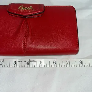 Coach vintage, leather wallet RED thumbnail 8