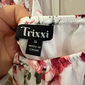 Trixxi Pink and Green Floral Dress thumbnail 3