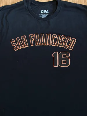 CSA San Francisco Giants Devers 16 XL Black Shirt Baseball Fan Apparel thumbnail 3