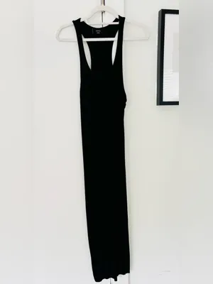 Vici collection Ribbed Racerback Maxi Dress Black size large Bodycon/slinky thumbnail 3