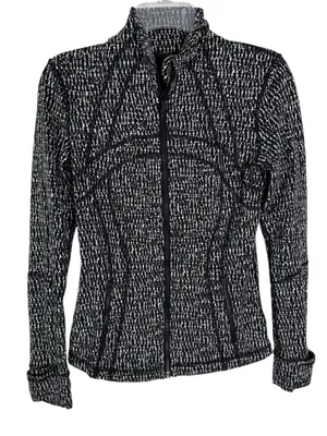 Lululemon Define Jacket Zip Front‎ Knotted Jacquard Black White Women’s size 6 thumbnail 6