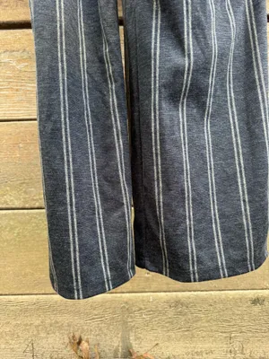 Stripe Pattern One Piece Jumper Gray thumbnail 7