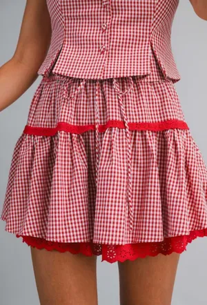 These Three Boutique gingham skirt set thumbnail 6