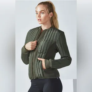 NWT Fabletics Pisa Puffer Jacket in Dark Olive Green Size‎ Extra Large thumbnail 2