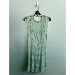 Free People Daydream Fairy Mint Bodycon Mini Lace Open Back Slip Dress Size S thumbnail 5