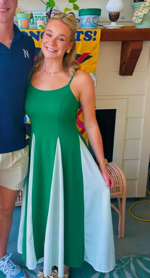 Amazon Green A line Maxi Dress thumbnail 1