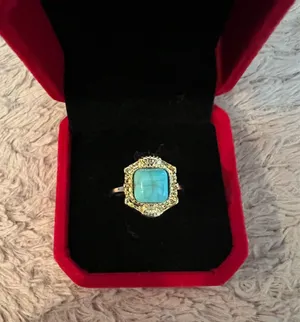 Women’s Golden Embellished Statement Ring Size 8 Gold thumbnail 1