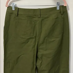 Roller Rabbit Loa Linen Blend Straight  Leg Pants Olive thumbnail 6