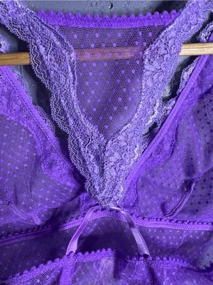 Free People Intimately Midweek Longline Purple Bralette in size Small thumbnail 9