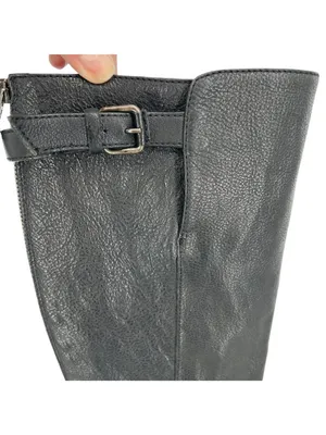 J.Crew Emmett Black Leather Tall Riding Boots Size 7.5 Classic Equestrian Style thumbnail 9