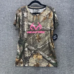 Realtree Womens Camo Shirt Large XTRA Womans Skinny Tee Hunting Outdoor Woodsman thumbnail 5