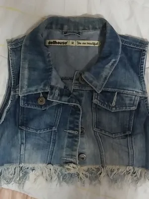Dollhouse MJ Y2K Jeans Vest Crop Juniors thumbnail 1