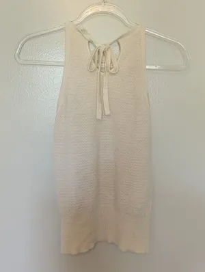 Anthropologie Sunrise Embroidered Sweater Tank Knit Small thumbnail 7