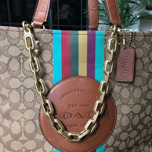 Coach Gold Chunky Chain Link Strap thumbnail 10