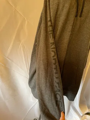 The North Face womens Heather Gray Zip-Up Hoodie size XXL sweatshirt top thumbnail 3