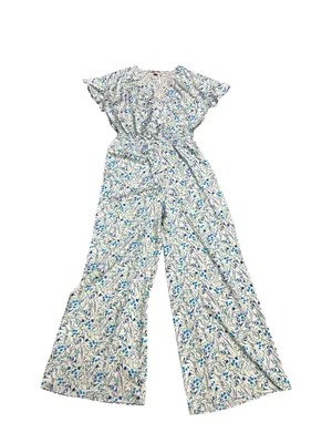 Victoria's Secret White and Blue Floral Wide-Leg Jumpsuit thumbnail 11
