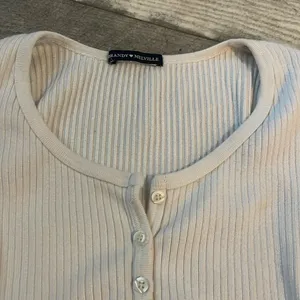 Brandy Melville Cream Button Down Crop Top thumbnail 2