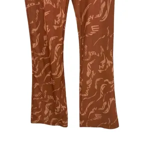 White Fox Boutique Find My‎ Own Way Pants Cappuccino Whirl Print Medium thumbnail 5