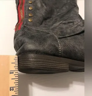 Journee Collection gray red tall boots women size 10 thumbnail 11