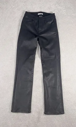 Good American Good Straight Coated jean in Black 0/25 thumbnail 1