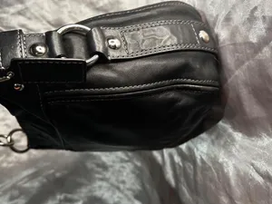 Vintage Y2K Coach Black Leather Zoe Shoulder Bag thumbnail 3