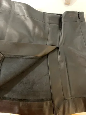 Olivaceous Black Faux Leather Mini Skirt - Size Small thumbnail 4