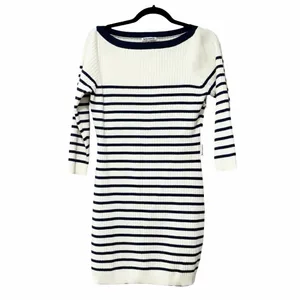 NWT REFORMATION Ines Striped Ribbed Knit Crewneck Mini Dress Sz L thumbnail 3
