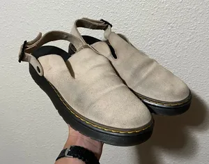 Dr. Martens Carlson tan suede Slip On Slingback Mule Womens 8 thumbnail 1