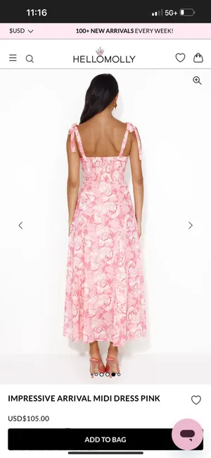 Hello Molly Midi Pink Dress thumbnail 5