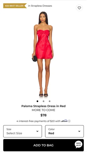 Revolve Red Dress Mini thumbnail 4