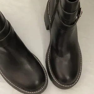 Madden Girl Black Ankle Boots with Double Buckle thumbnail 3