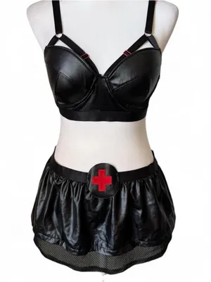 Ophelia Payne Goth Nurse Costume thumbnail 4