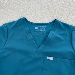 FIGS Caribbean Blue Scrub Top thumbnail 3