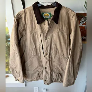 Cabela’s Tan Brown Corduroy Collar Quilated Canvas Barn Jacket Chore Coat 2XL thumbnail 16