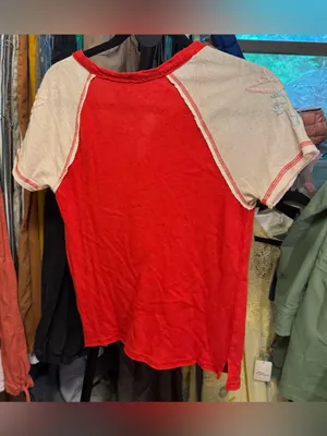 NWOT Free People Pep Rally Tee - Red Combo - Small thumbnail 7