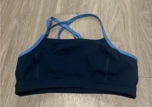 Women's Navy Blue Sports Bra thumbnail 1